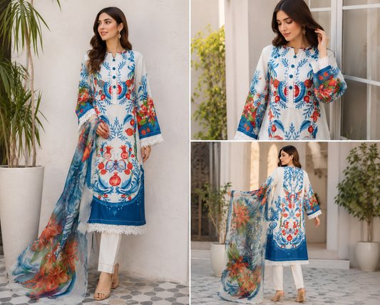 Printed lawn
